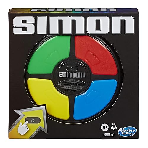 Hasbro Gaming Simon Handheld Electronic Memory Game With Lights and Sounds for Kids Ages 8 and Up - Multicolor