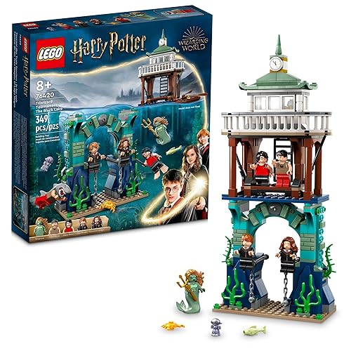 LEGO Harry Potter Triwizard Tournament: The Black Lake Building Toy 76420 - Goblet of Fire Toy Set with Harry, Hermione, and Ron Mini Figures, Magical Collection Set, Great Gift for Kids, Boys & Girls - Black
