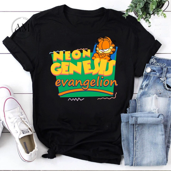 Neon Genesis Evangelion Garfield Vintage T-Shirt, Garfield Shirt, Funny Garfield Shirt, Evangelion Garfield Shirt, Love Garfield Shirt