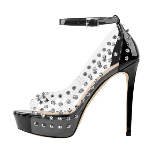 Only maker Women's Platform Open Toe Buckle Chunky Heel Punk Sandals