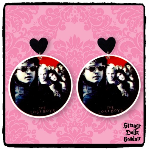 The Lost Boys Horror Vampire earrings, Handmade earrings, 80s, vampire earrings