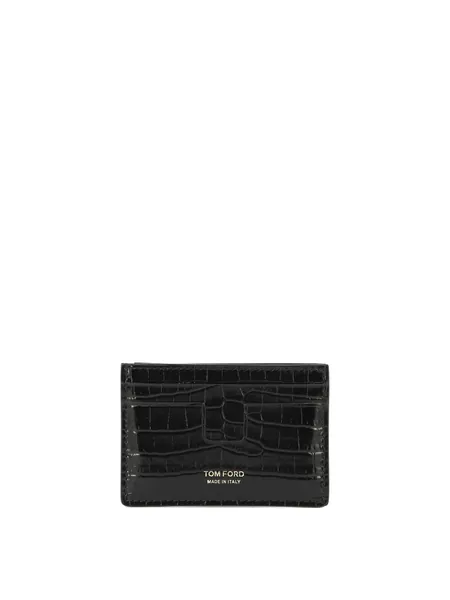 Alligator Wallets & Card Holders Black