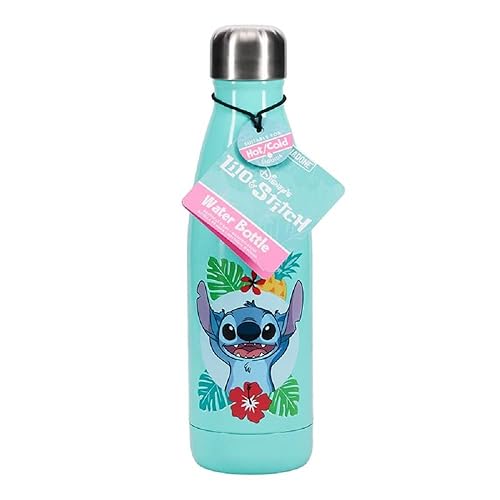 Stitch Water Bottle - Officially Licensed Disney Merchandise, Lilo and Stitch Leakproof Metal Bottle for Hot and Cold Beverages, Gift for Stitch Fans 460ml (15 fl oz) | Paladone