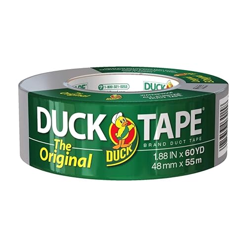 The Original Duck Brand Duct Tape, 1-Pack 1.88 Inch x 60 Yard, Silver (394475) - 1 Roll, 60 yds - 1
