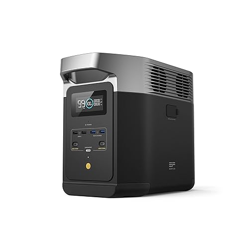 EF ECOFLOW Portable Power Station Delta 2, 1024Wh LiFePO4 (LFP) Battery, 1800W AC/100W USB-C Output, Solar Generator(Solar Panel Optional) for Home Backup Power, Camping & RVs - DELTA 2