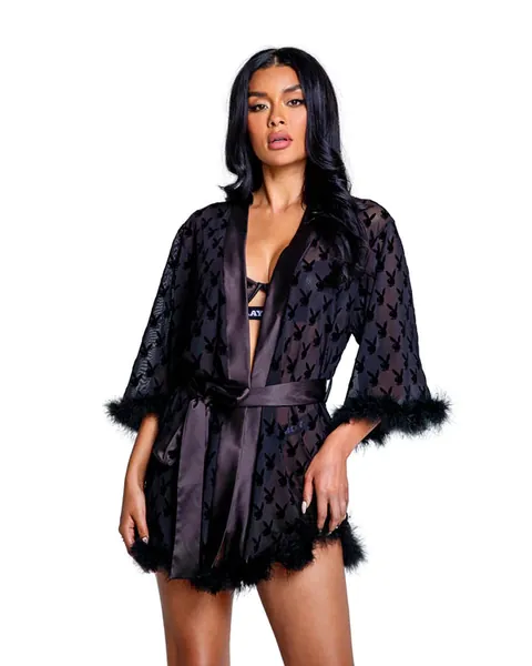 PLAYBOY BUNNY NOIR ROBE