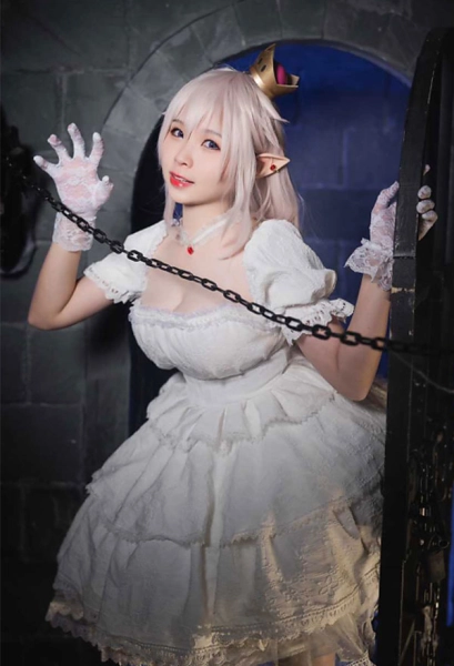 Mario Princess Boo Booette Lolita Dress Cosplay Costume