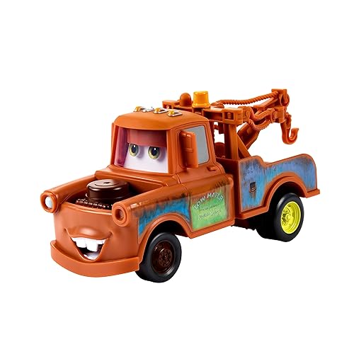 Mattel Disney and Pixar Cars Moving Moments Toy Truck with Moving Eyes & Mouth, Mater Character Car, Approx. 7 inches Long - Mater