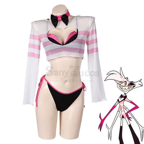 Anime Hazbin Hotel Cosplay Angel Dust Bikini Swimsuit Cosplay Costume - S
