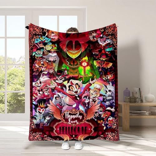 Hazbin Hotel Super Soft Throw Blanket Light Flannel Cozy Lightweight Bed Blanket All Season Use (A2,60"x80") - A2 - 60"x80"