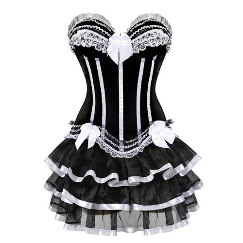 Authentic Corset Dresses - White / M