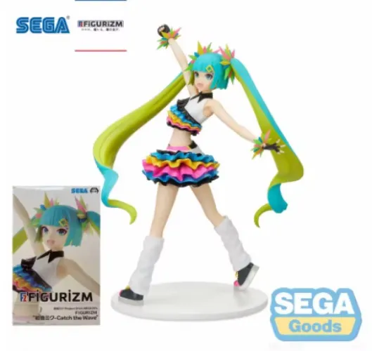 Original Genuine SEGA FIGURIZM Hatsune Miku Project DIVA MEGA39’s Catch The Wave 23cm PVC Action Anime Figure Model Toys