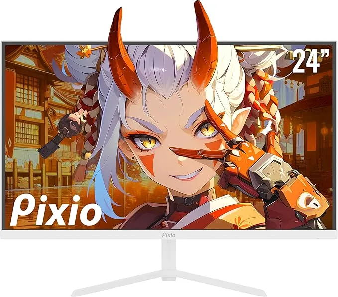 Pixio PX248 Prime White 24 inch Fast IPS FHD 1920 x 1080 180Hz Refresh Rate 1ms GTG Response Time Adaptive Sync Esports LED Gaming Monitor - [WHITE] 24" 1080p 180Hz Fast IPS 1ms (GTG)