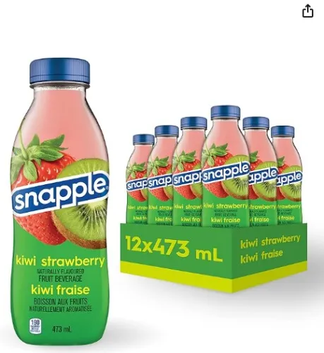 Snapple Naturally Flavoured, Peach Tea, 473mL, 12-Count