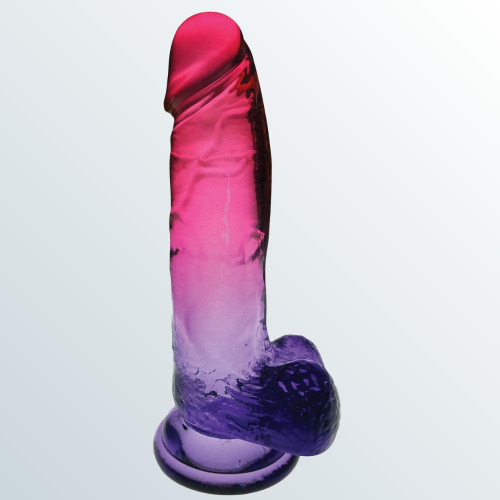 Shades 8" Gradient Jelly Dong - Pink and Plum
