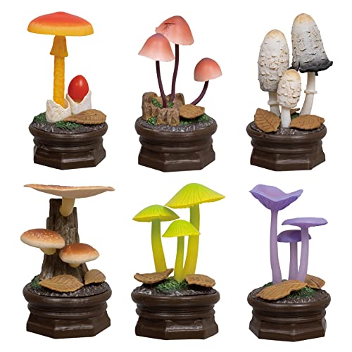Qualia Mushroom Garden Blind Box Version 2- - Beautiful, Lightweight Charms - Blind Box Includes 1 of 6 Collectable Figurines - Authentic Japanese Design - Made from Durable Plastic, (QL-004)