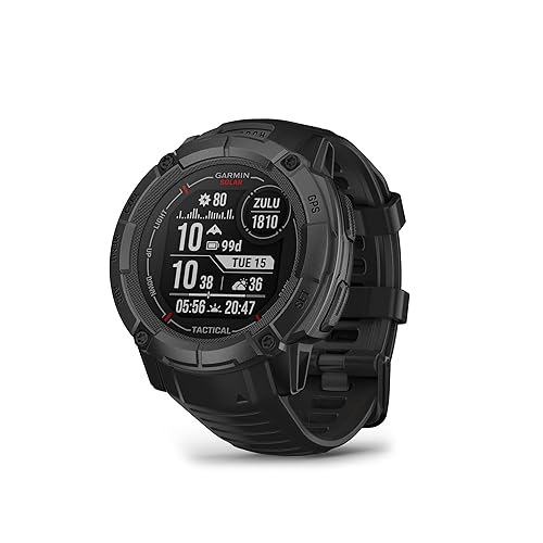 Garmin Instinct 2X Solar - Tactical Edition, Rugged GPS Smartwatch, Built-in Flashlight, Ballistics Calculator, Solar Charging Capability, Black - Tactical Edition - Black