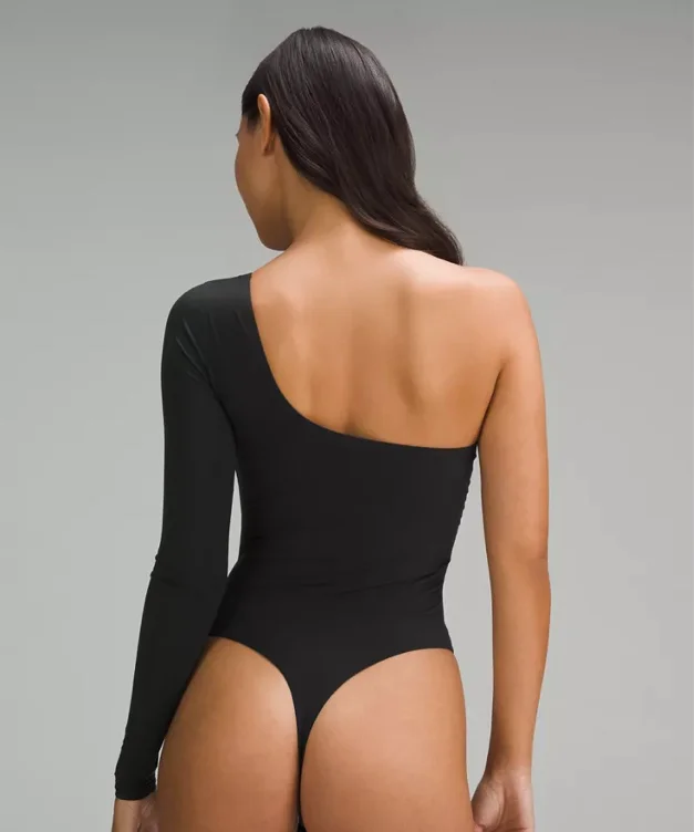❤️ Wundermost Ultra-Soft Nulu Long-Sleeve One-Shoulder Bodysuit