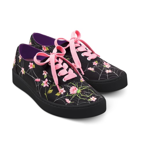 Hot Chocolate Design Chocolaticas Unisex Casual Sneakers - 8.5 US - Spider Blossom