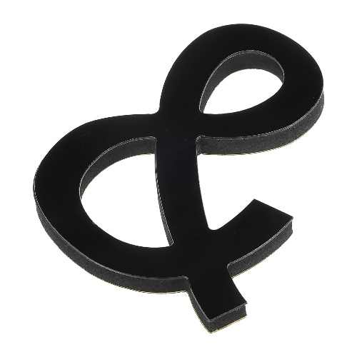 uxcell 3D Acrylic Alphabet Mirror Wall Stickers Symbol & Self-Adhesive Home Decor Letter Sign Art Sticker Decal for DIY Home Decoration Black