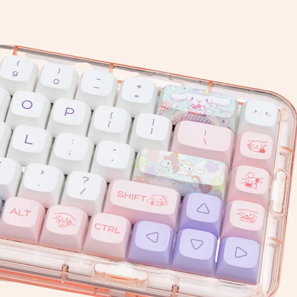 Cinnamonroll Keycap Set,144pc XDA Cute Keycaps,Pink Keycap,Custom keycaps,ESC Keycap,Spacebar Keycap,Anime Keycaps,Artisan Keycap,Teens Gift