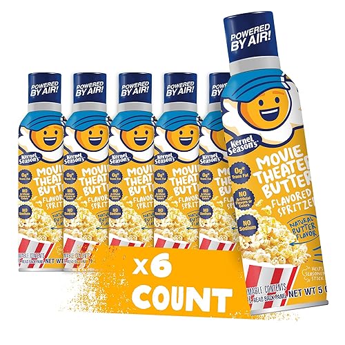 Kernel Season's Movie Theater Butter Spritzer, 5oz Bottles, Butter, 5 Ounce (Pack of 6) - Butter Spritzer - 5 Ounce (Pack of 6)