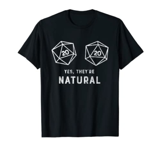 Yes, they're Natural 20 d20 dice funny RPG gamer T Shirt - Youth - Navy Blue - Small
