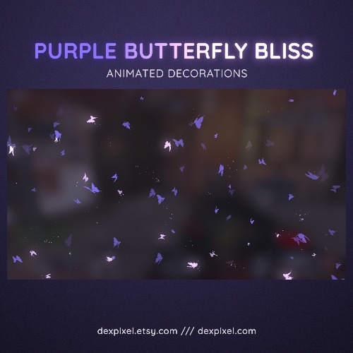 Butterfly Bliss Purple Animated Decoration