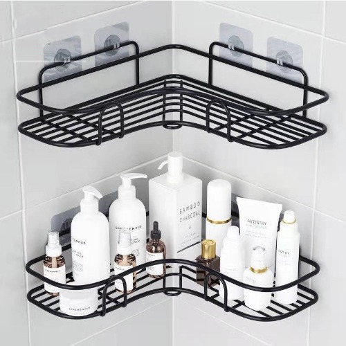 Bathroom Corner Shower Shelves - Black (1pc)