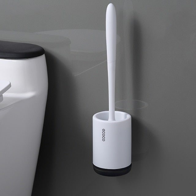 Silicone Toilet Brush - Black / Wall Mounted