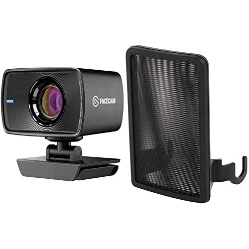 Elgato Facecam - 1080p60 Full HD Webcam for Video Conferencing & Wave Pop Filter, Dual-Layer Steel Mesh with Magnetic Attachment Points, Custom Built for Wave Microphones