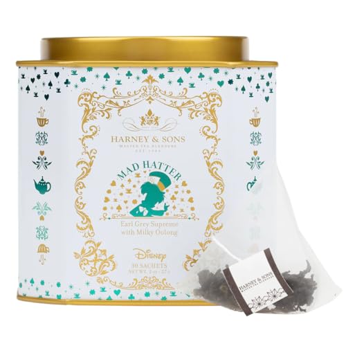 Harney & Sons Mad Hatter Blend, Disney | 30 sachets Earl Grey with Milky Oolong