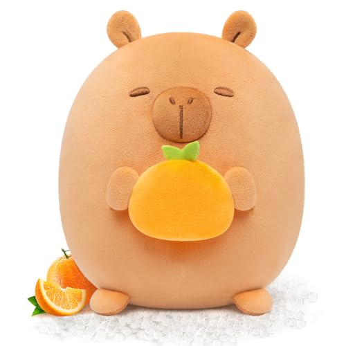Caaaat Scented Stuffed Plush Toy, Cute Capybara Stuffed Animal with Orange Scented Bags, Squishy Plushies Hugging Pillow Decor Pillow for Boys & Girls - Orange Scented Capybara