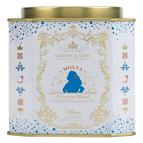 Harney & Sons Fine Teas Moana Princess Blend, Disney | 30 sachets Tropical Mango Green Tea