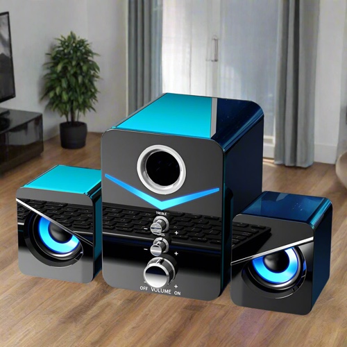 Dragon Bluetooth Tri Speakers System - BLACK