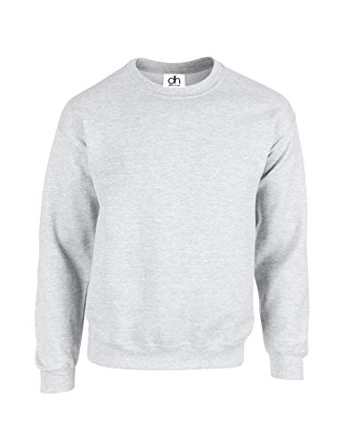 D&H CLOTHING UK Premium Sweatshirts Plain Workwear Casual Crewneck Jumper Sweater Sports Leisure Fleece - XL - Grey