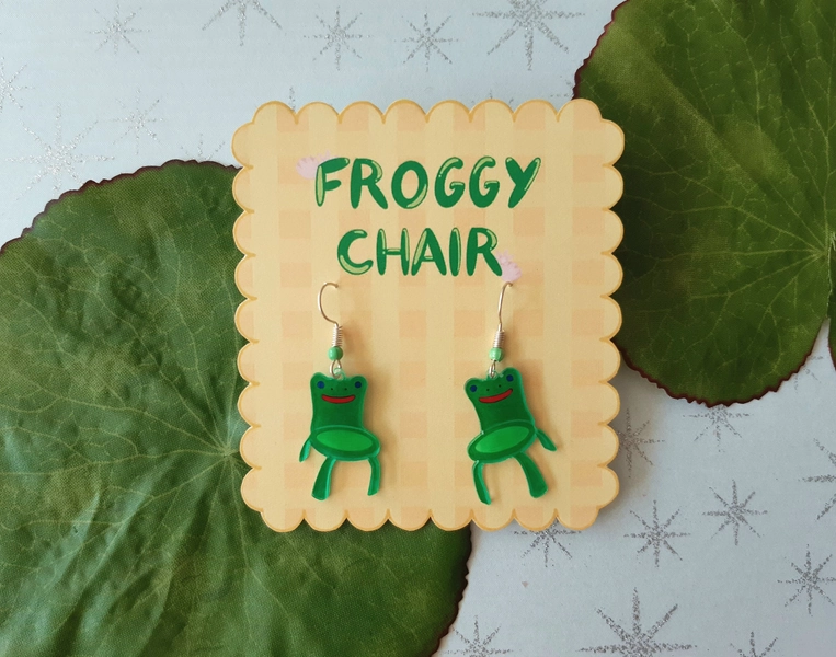 Froggy chair store earrings