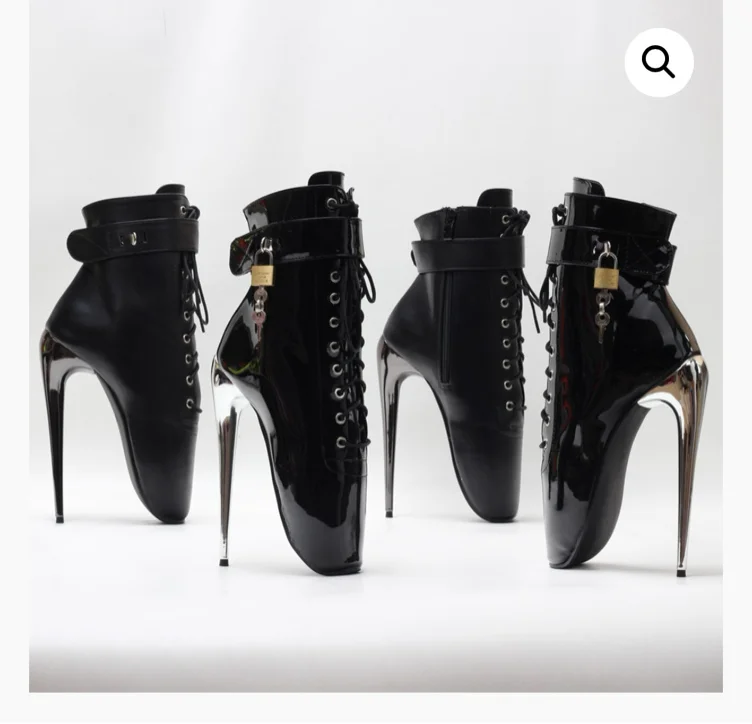 Black Ballet boots with Black Or Silver Heels | Dotty After Midnight