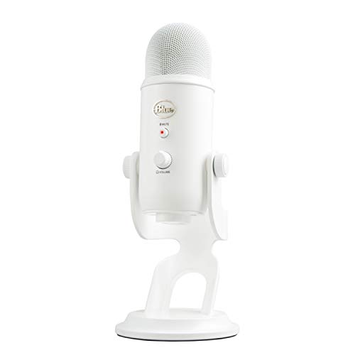 Logitech for Creators Blue Yeti USB Microphone for Gaming, Streaming, Podcasting, Twitch, YouTube, Discord, Recording for PC and Mac, 4 Polar Patterns, Studio Quality Sound, Plug & Play-Whiteout - Whiteout - Microphone - Microphone