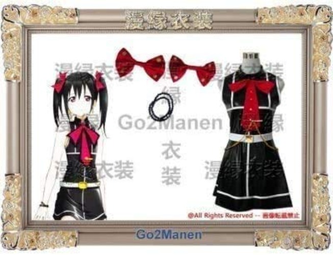 [Opmch_cos] Cosplay Costume, Love Live! BIBI Rock Band Niko Yazawa Brand (Cosplay Costume) (Women, M) - M