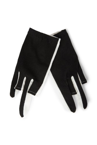 Two-Tone Cut Finger Gloves