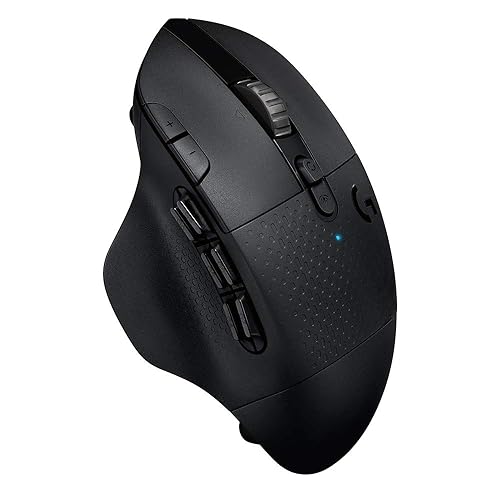 Logitech G604 LIGHTSPEED Gaming Mouse with 15 programmable controls, up to 240 hour battery life, dual wireless connectivity modes, hyper-fast scroll wheel - Black - Mouse Only