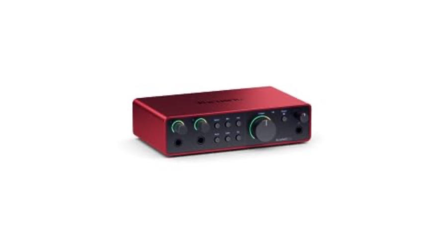Focusrite Scarlett 2i2 4th Gen USB Audio Interface for Recording, Songwriting, Streaming and Podcasting — High-Fidelity, Studio Quality Recording, and All the Software You Need to Record - 2i2 (4th Gen) – 2 mic pres