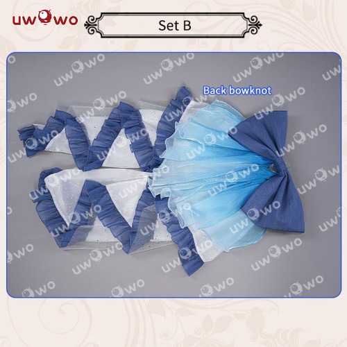 Uwowo Genshin Impact Fanart Furina Focalors Hydro Archon Maid Cosplay Costume - 【In Stock】Set B：Back Bow