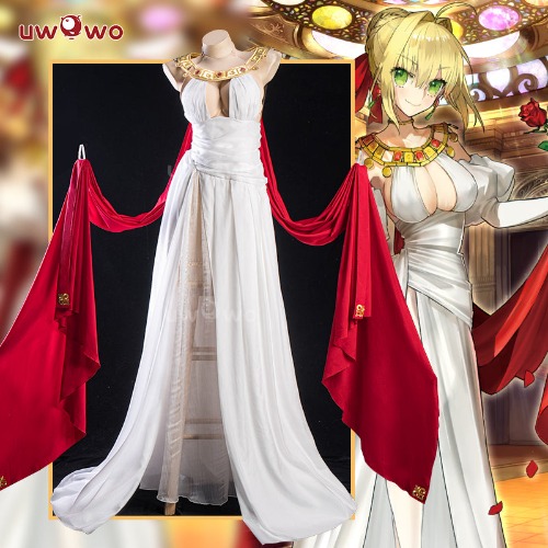 【Pre-sale】Uwowo Game Fate/Grand Order Nero Claudius/Red Saber Heroic Spirit Formal Dress Gown Cosplay Costume - S