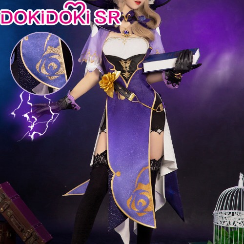 DokiDoki-SR Game Genshin Impact Cosplay Lisa Costume / Shoes | Costume Only-S-Order Processing Time Refer to Description Page