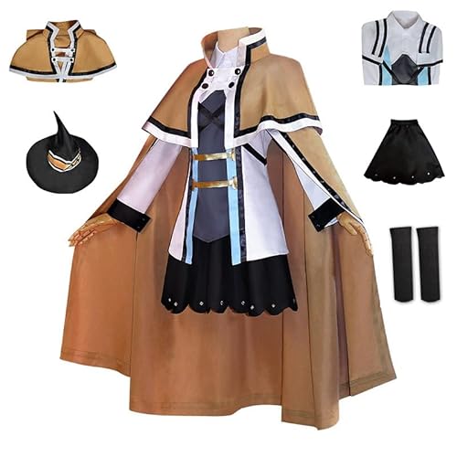 ToouYoor Mushoku Tensei Jobless Reincarnation Roxy Migurdia Cosplay Costume Dress Cloak Hat Full Sets Halloween Carnival Suit - Male - Large