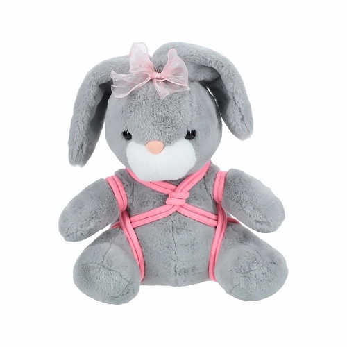 Shibari Bunny Stuffed Animal - Gray