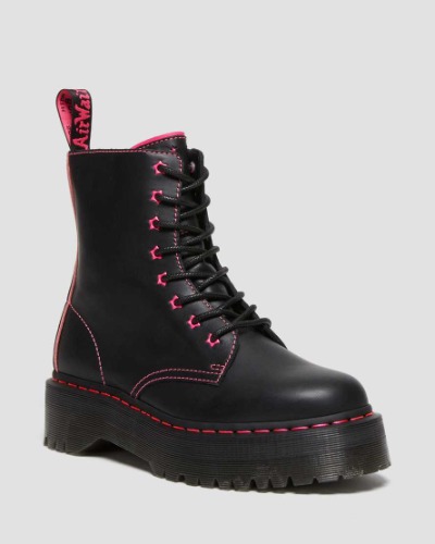 DR MARTENS Jadon II Neon Star Leather Platform Boots