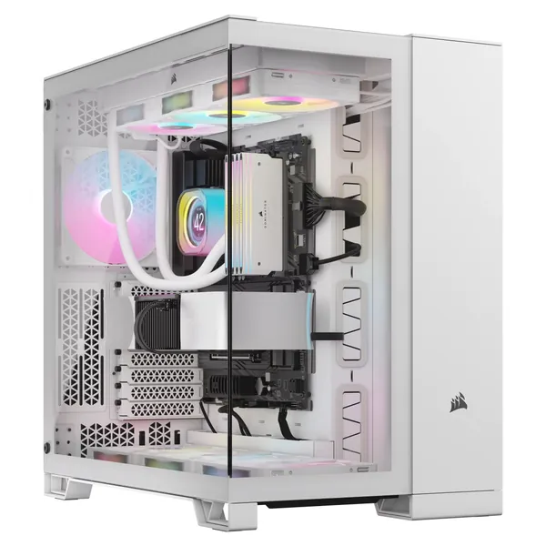 Buy Corsair iCUE LINK 6500X RGB Mid-Tower Dual Chamber Case White [CC-9011270-WW] | PC Case Gear Australia